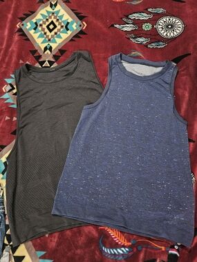 lululemon athletica Women's Muscle Tank — Blue and Black